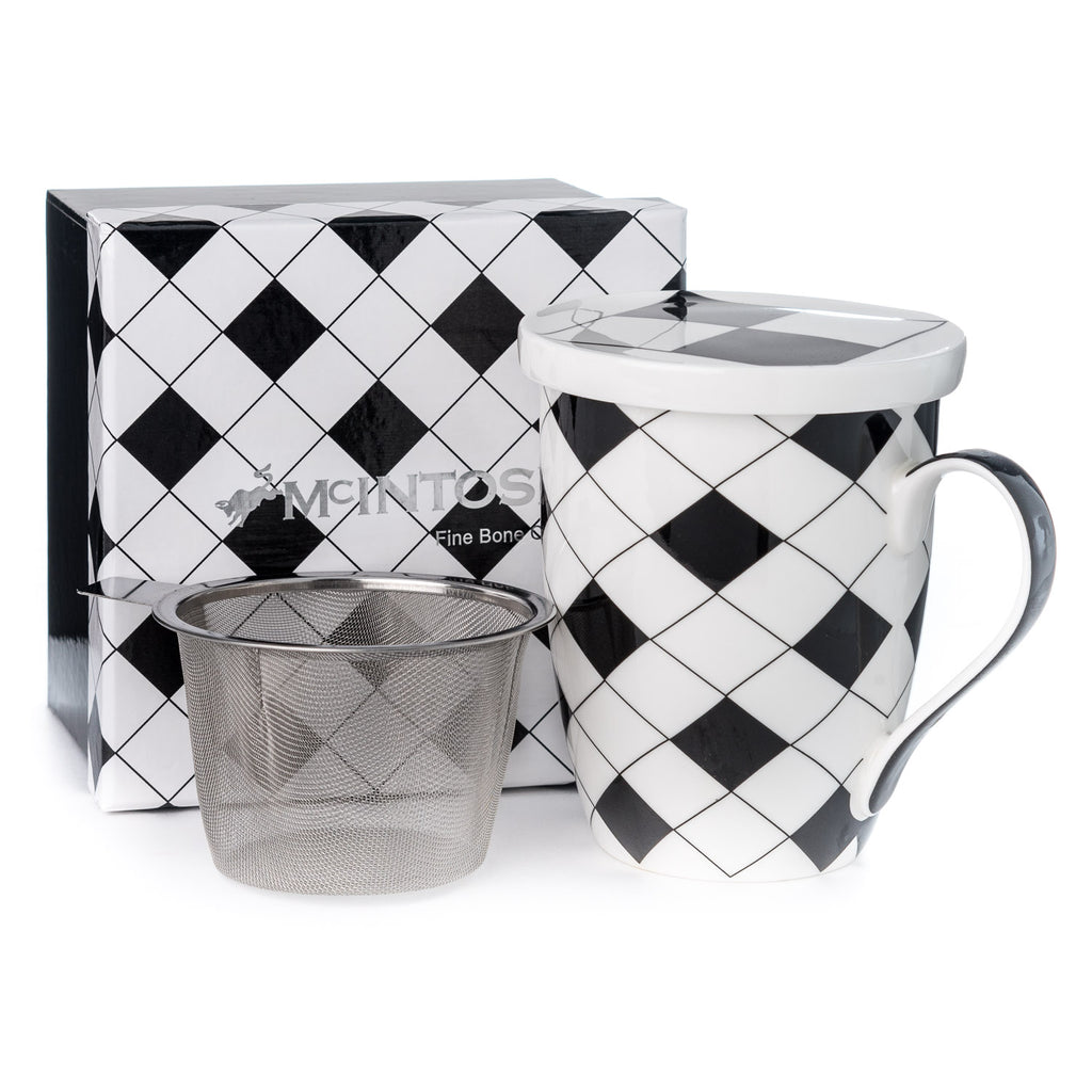 Art Deco Criss Cross Tea Mug