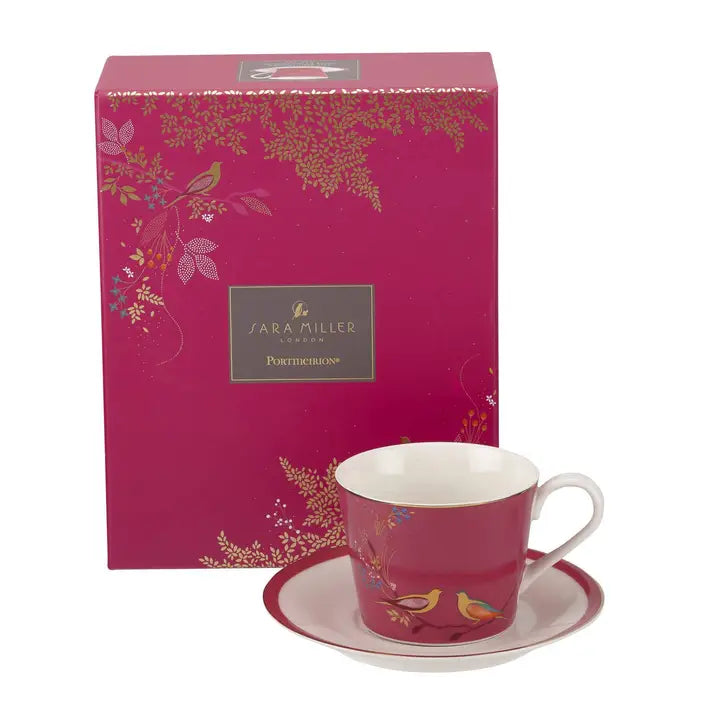 Chelsea Collection Teacup & Saucer- Pink- NEW!