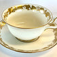 Wedgwood Vintage Teacup - Whitehall Gold & White