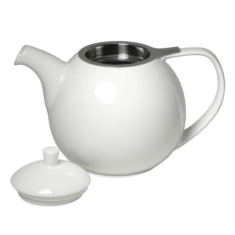 Curve Teapot with Infuser - 45 oz White