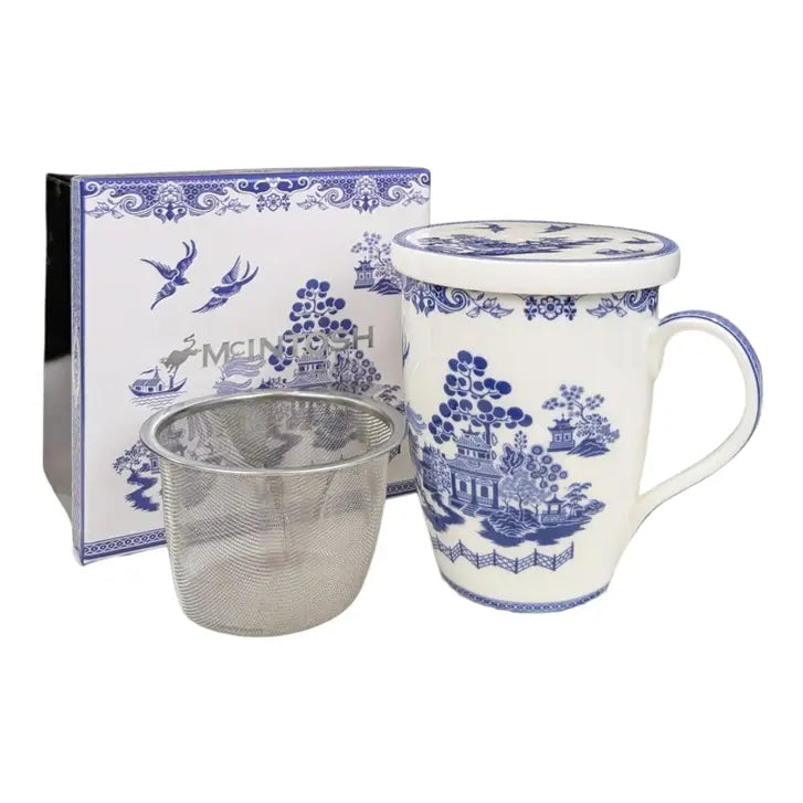 Willow Blue Infuser Mug with Lid