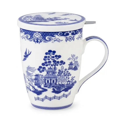 Willow Blue Infuser Mug with Lid