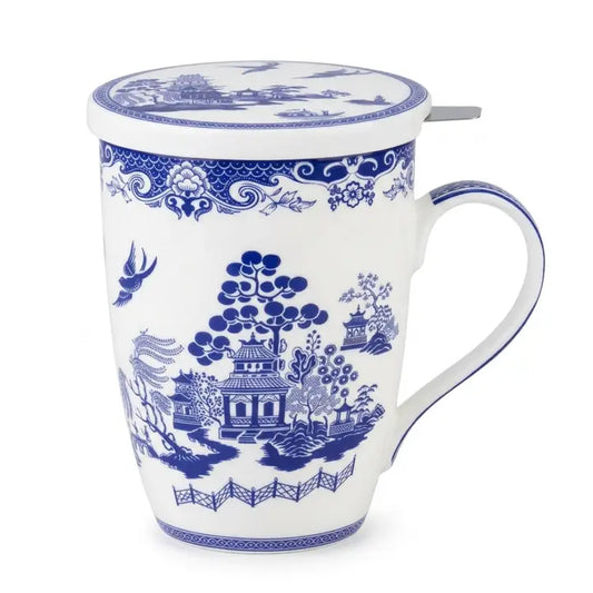 Willow Blue Infuser Mug with Lid