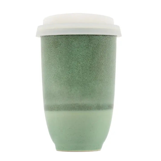 Ceramic Reusable Travel Mug- 12oz.- NEW!- EMERALD