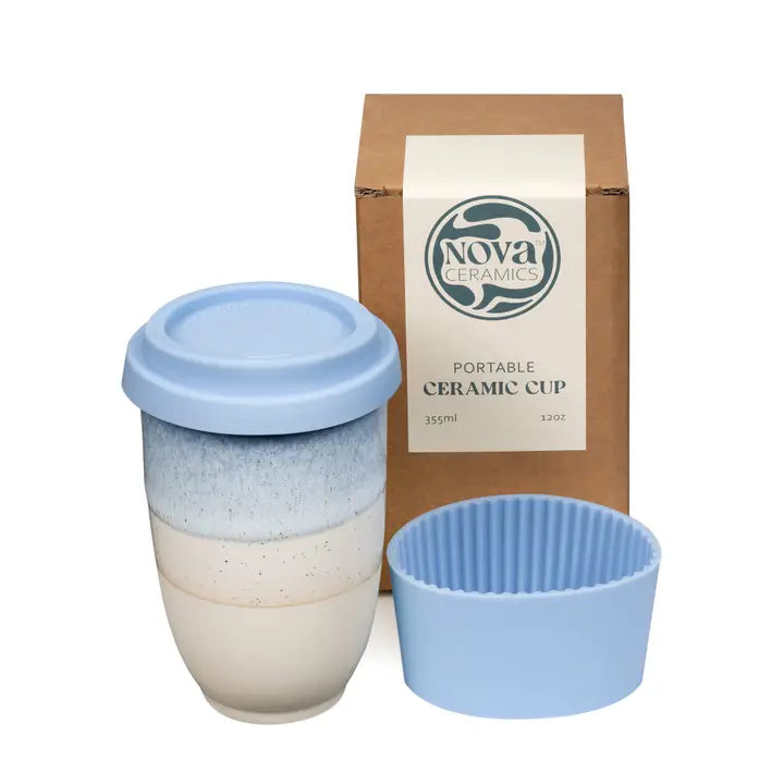 Ceramic Reusable Travel Mug- 12oz.- NEW!- COVE
