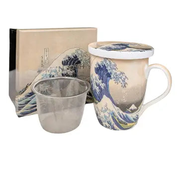 Hokusai The Great Wave Infuser Mug with Lid