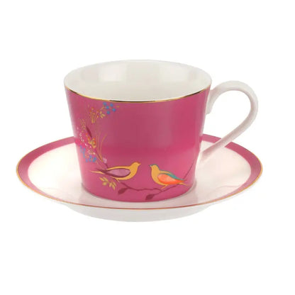 Chelsea Collection Teacup & Saucer- Pink- NEW!