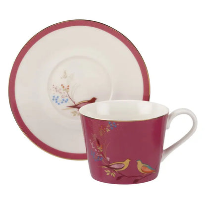 Chelsea Collection Teacup & Saucer- Pink- NEW!