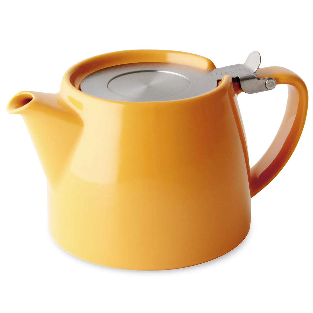 Stump Teapot with Stainless Lid & Infuser - 18 oz. Mandarin