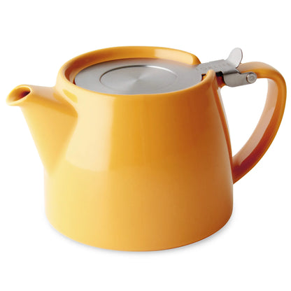 Stump Teapot with Stainless Lid & Infuser - 18 oz. Mandarin