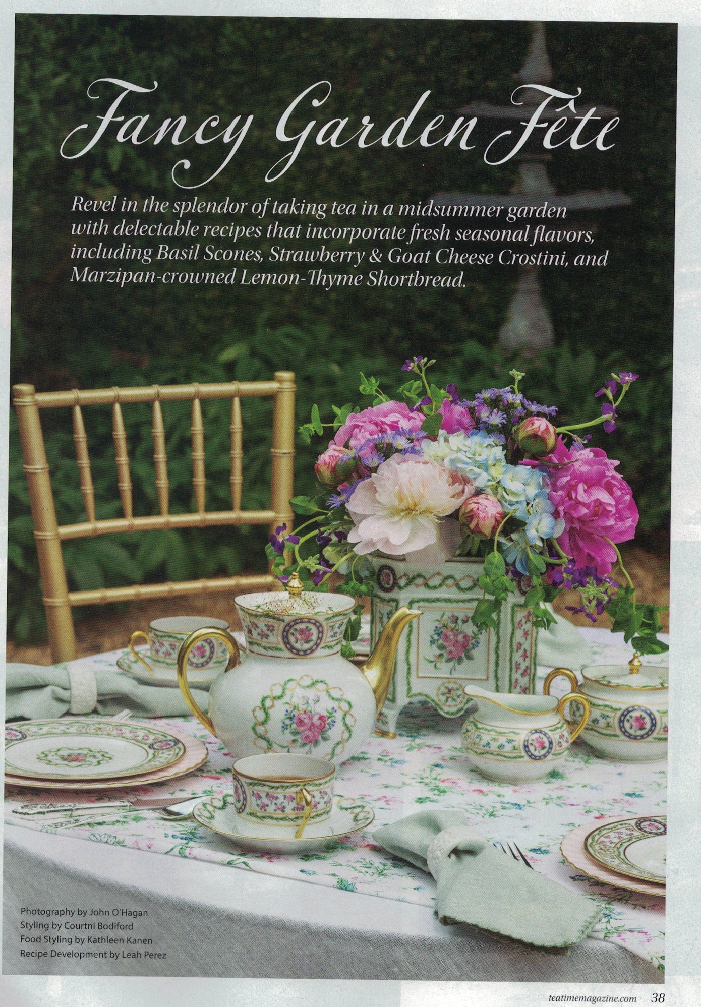 Fancy Garden Tea Setting from TeaTime magazine