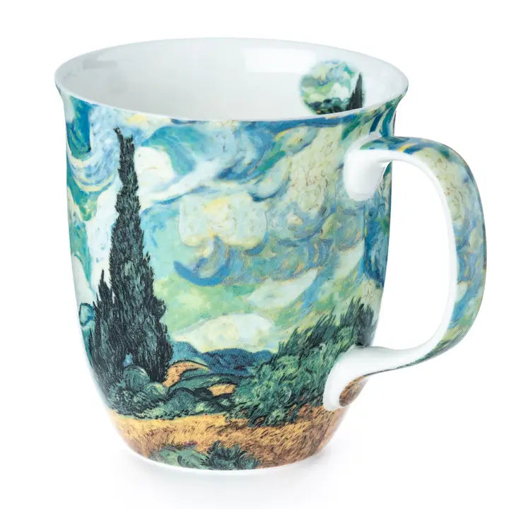 Van Gogh Wheatfields with Cypresses Mug- 10.7oz