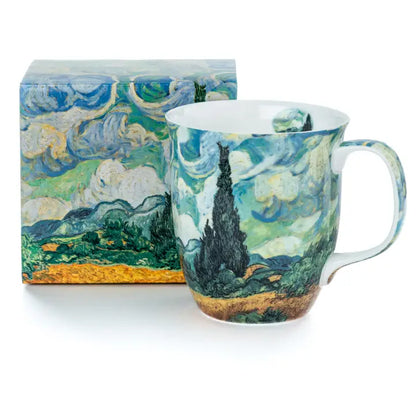 Van Gogh Wheatfields with Cypresses Mug- 10.7oz