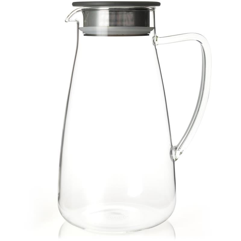 Tea Infuser Jug - Pitcher with Aluminium Lid & ABS Silver Handle 600ml