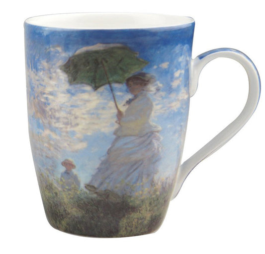 Claude Monet Woman with a Parasol Tea Mug w/ Infuser and Lid