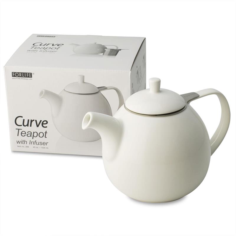 Curve Teapot with Infuser - 45 oz Red