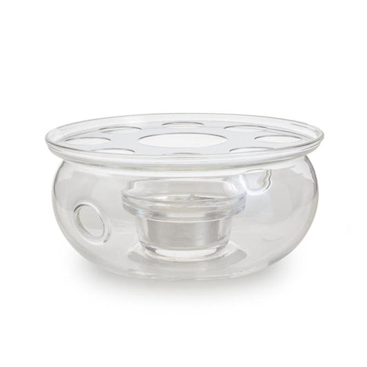 Small Glass Teapot Warmer with Candle